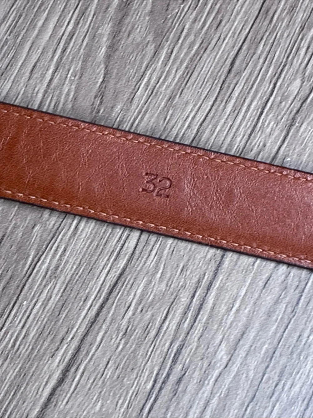 Vintage Polo Ralph Lauren Tan Leather Belt with Dark Metal Buckle size 32